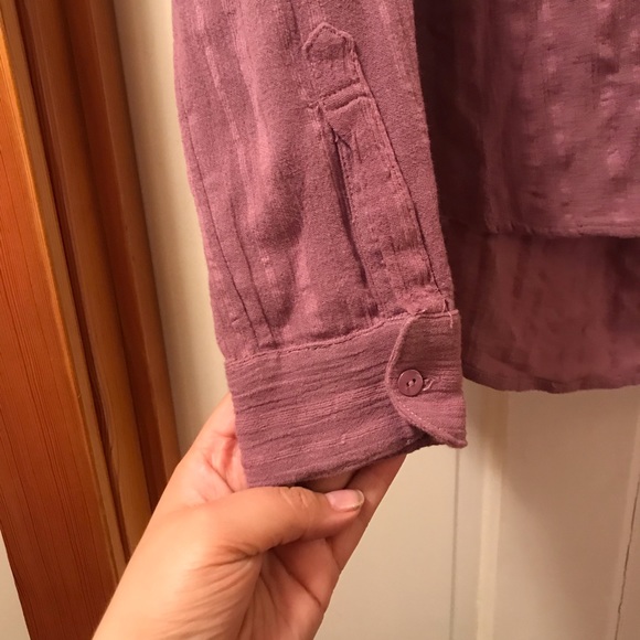 Free people purple Victorian style button shirt - Picture 6 of 6